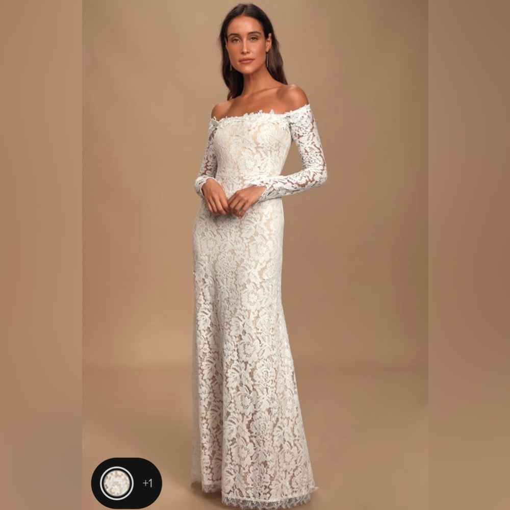 Lulu’s white maxi dress in size XS